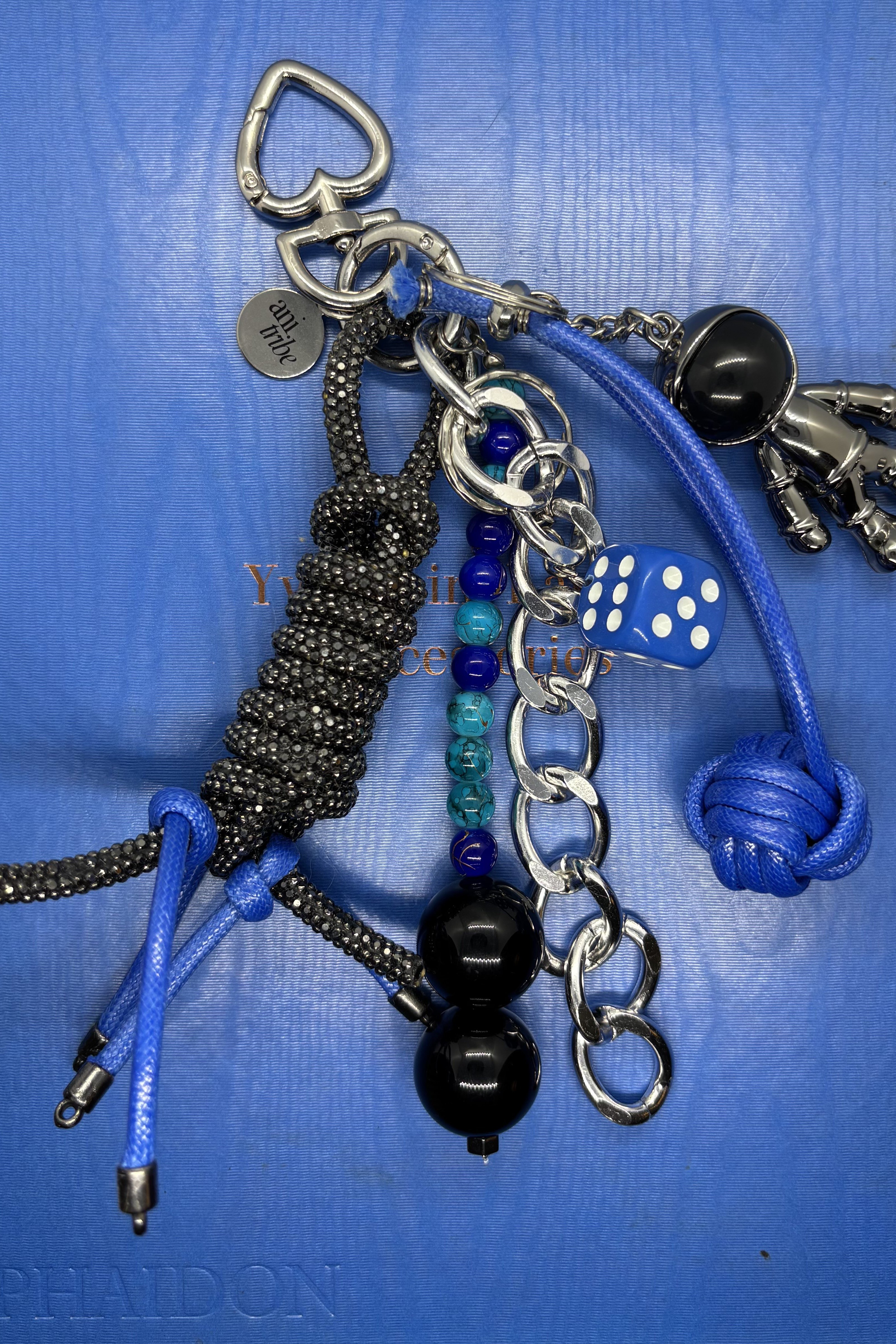 Astronot & Zar Detaylı Gümüş Renk Bag Charm