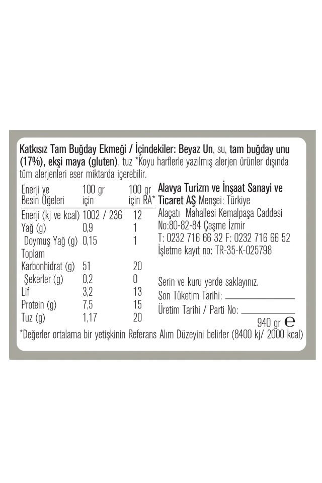 Alavya Ekşi Mayalı