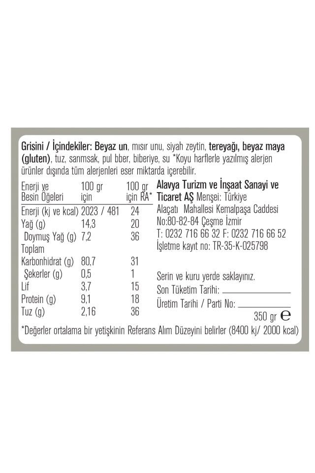 Ekşi Mayalı Grisini