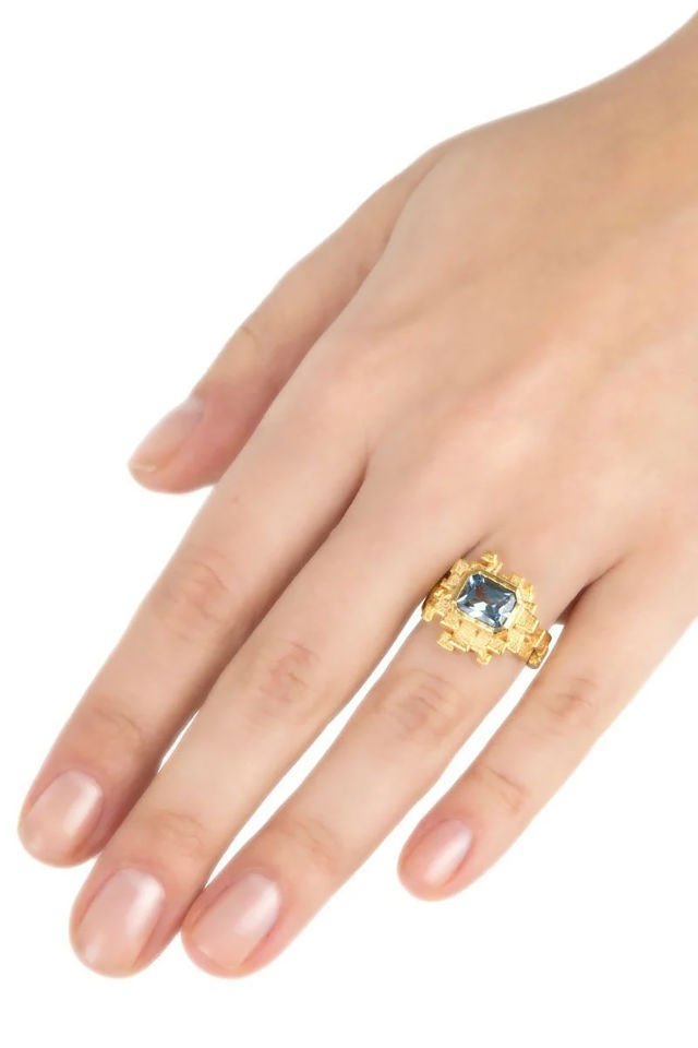 Aquamarine Mozaik Yüzük