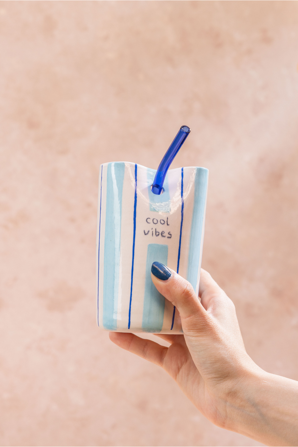 Çizgili Soğuk İçecek Kupa Seti 3'lü