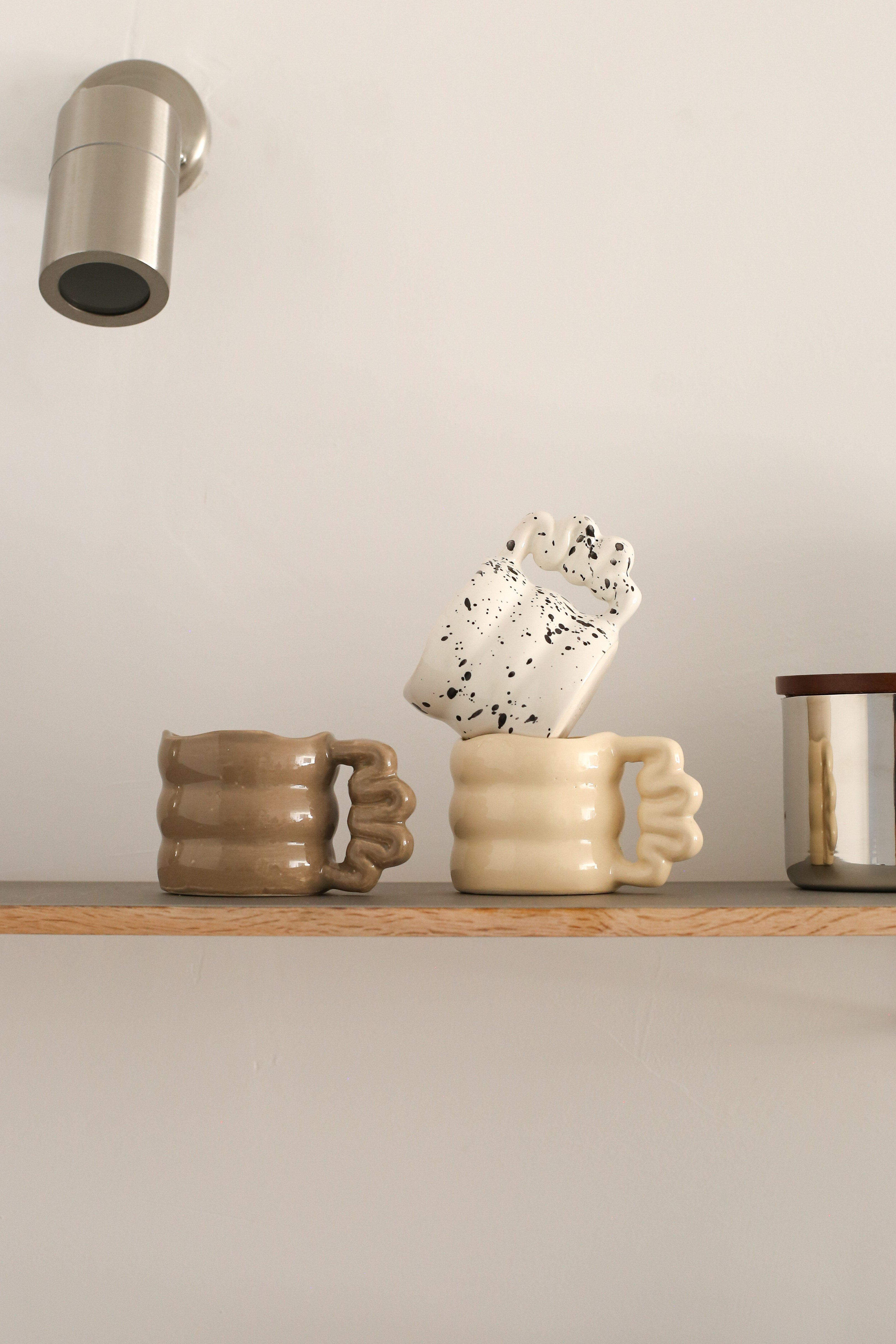 Amorf Kıvrımlı Kupa Seti 3'lü