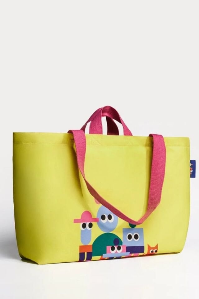 Sarı & ROOT Karakterler Kanvas Çanta