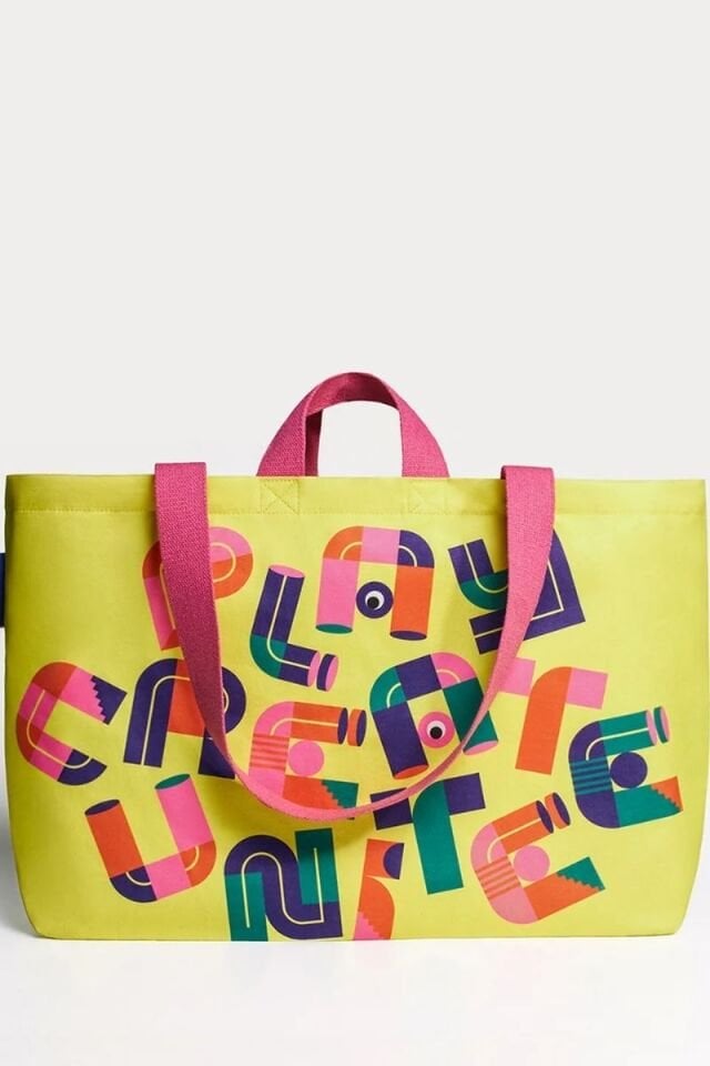 Sarı & ROOT Karakterler Kanvas Çanta