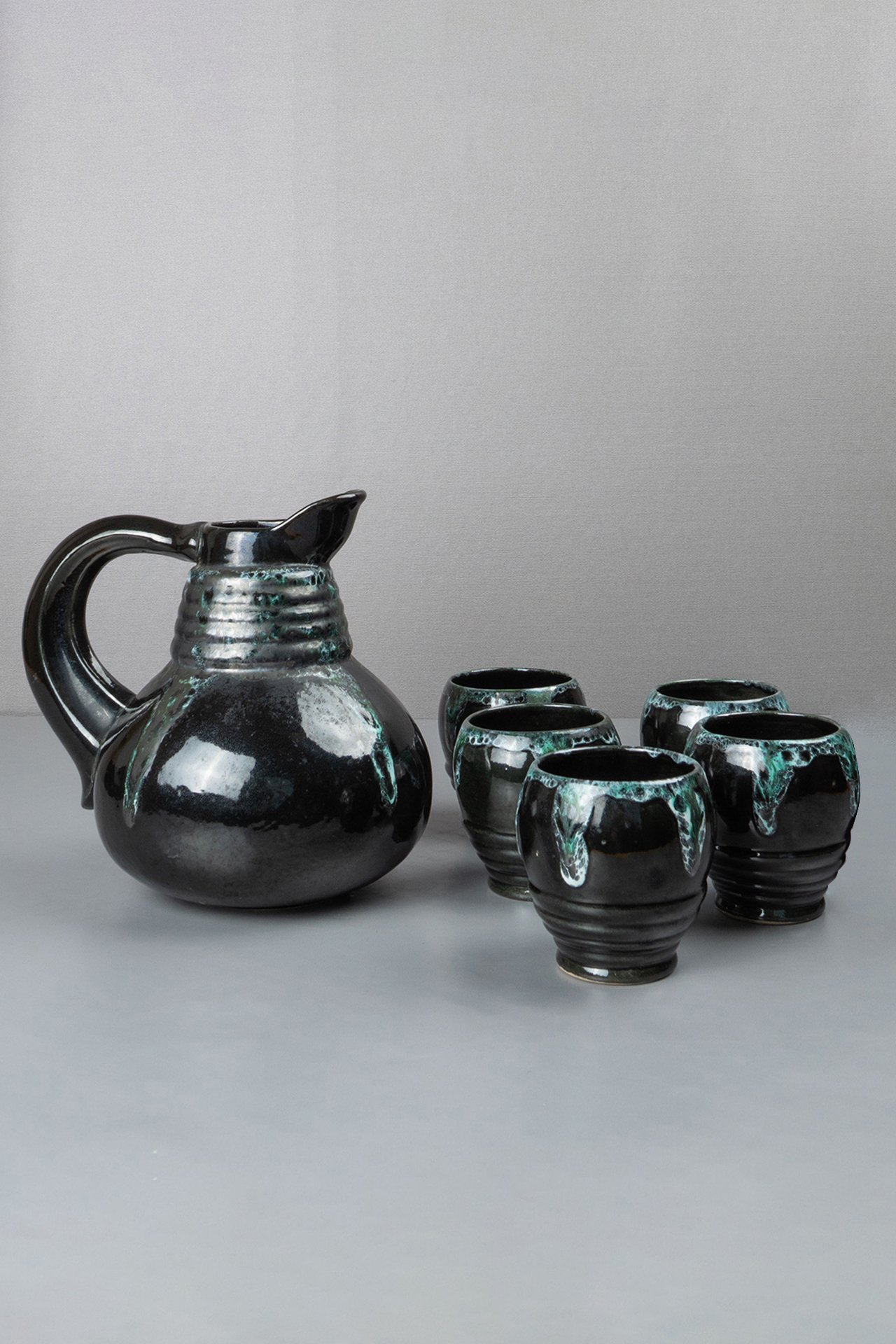 Lava Seramik Sürahi ve Bardakları