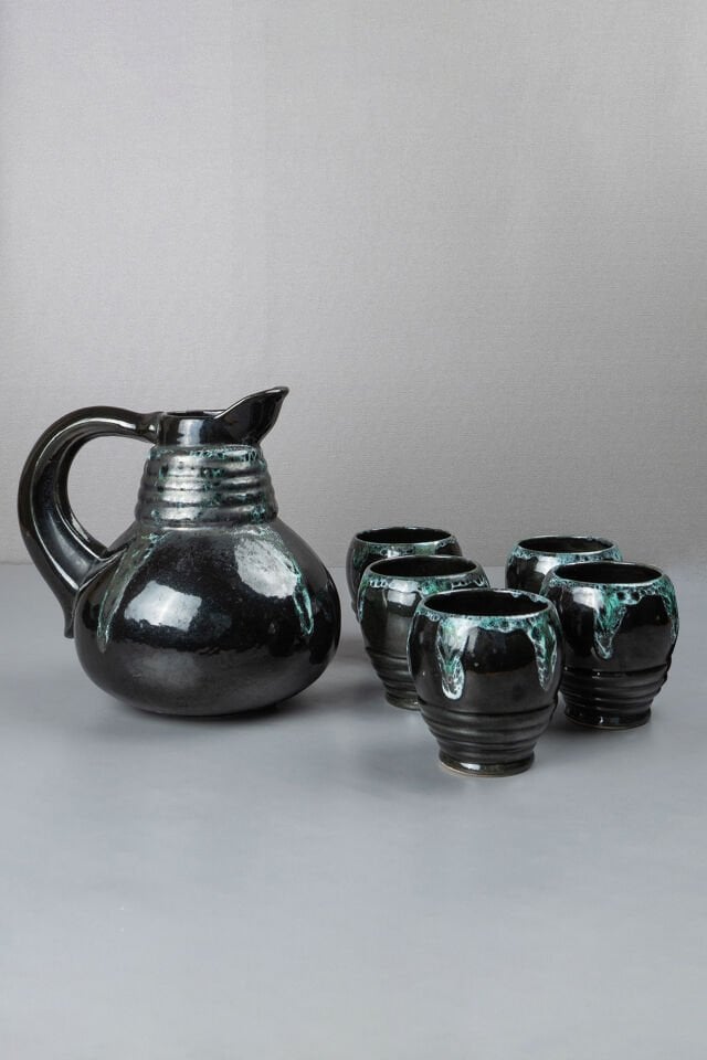 Lava Seramik Sürahi ve Bardakları