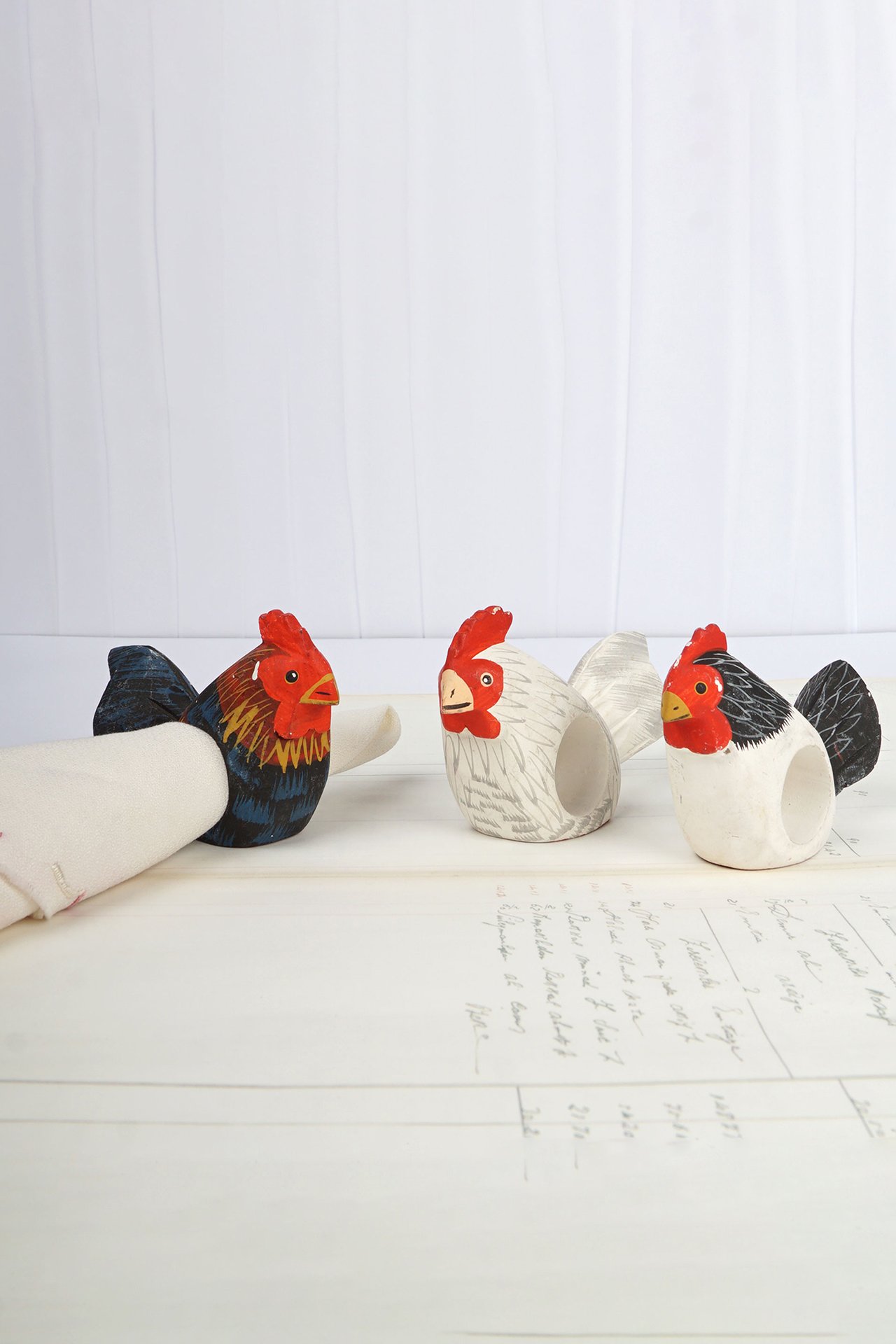 Horoz ve Tavuk Peçete Halkaları