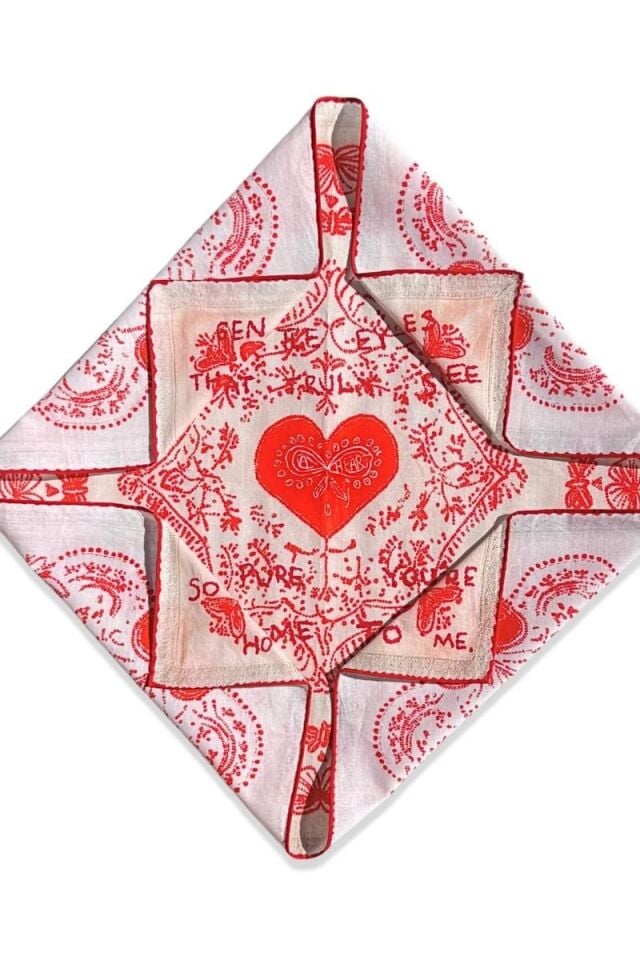 Kırmızı Lovefold Bandana - Pet + İnsan Aksesuarı