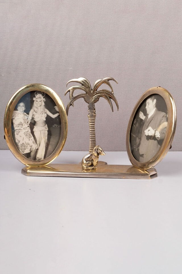 Art Deco Çiftli Çerçeve / Köpekli