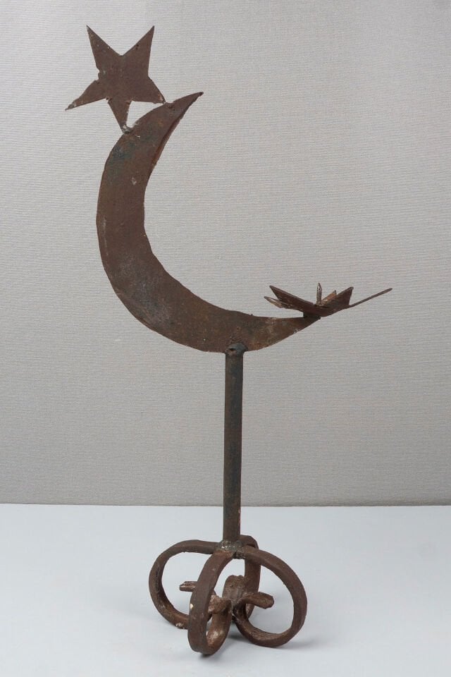 Ay Yıldızlı Ferforje Mumluk