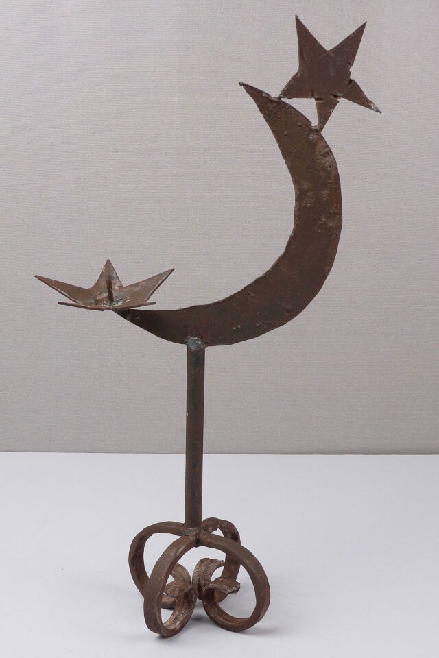 Ay Yıldızlı Ferforje Mumluk