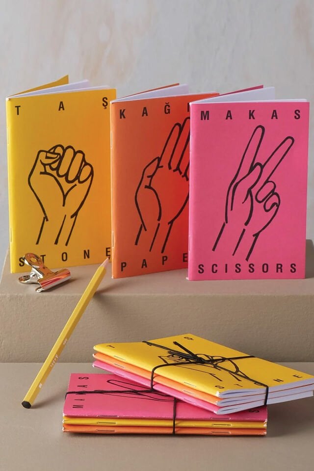 Taş - Kağıt - Makas 3'lü Defter