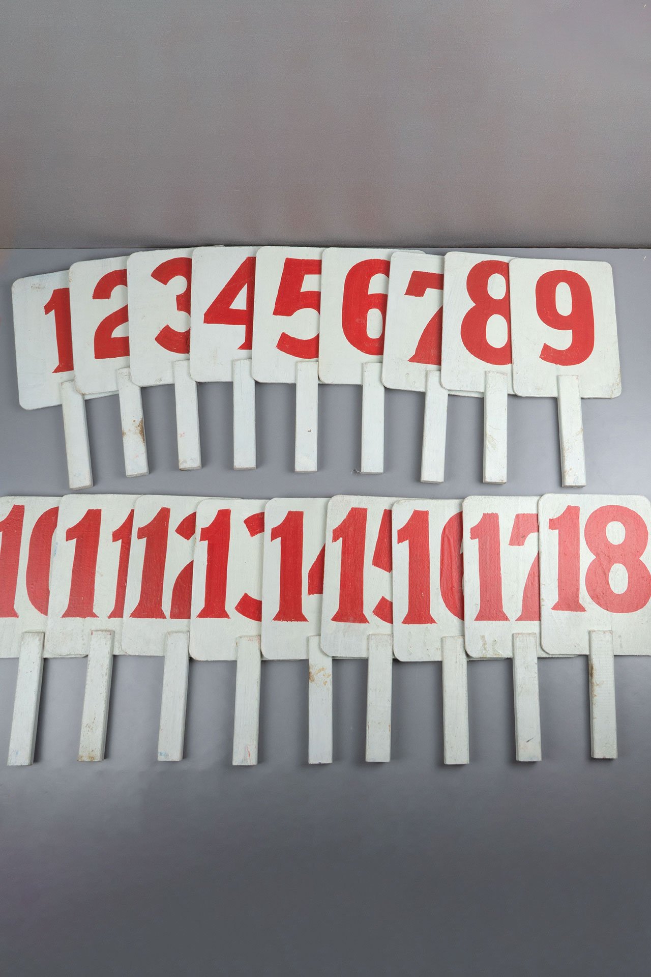 18 Adet Müzayede Pey Numaraları Seti