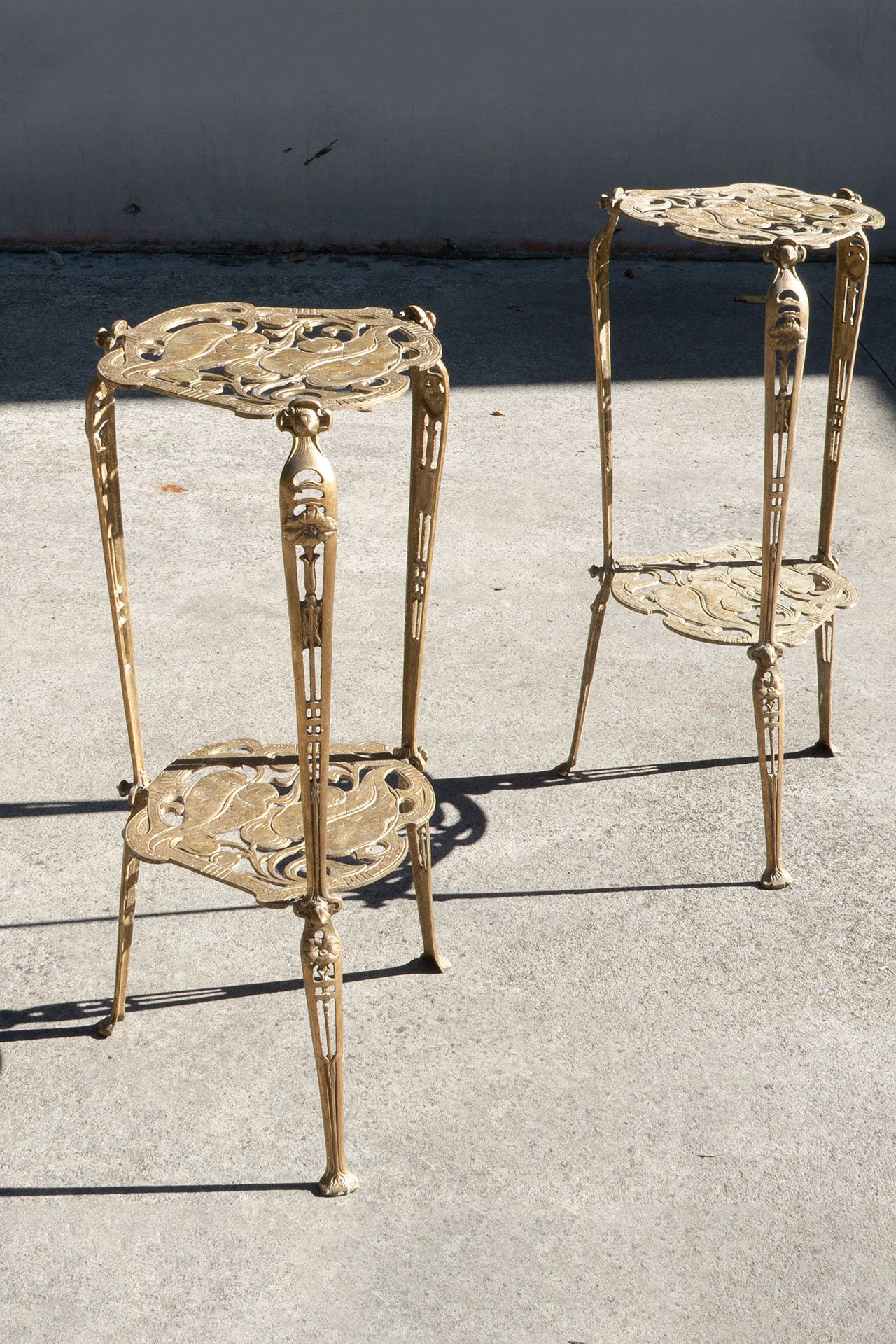 Çift Art Nouveau Sehpa