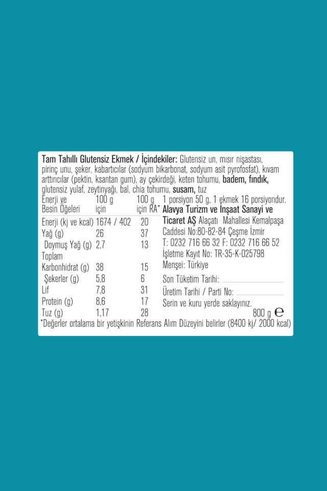 Tam Tahıllı Glutensiz