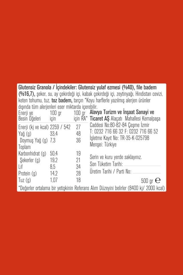Glutensiz Granola