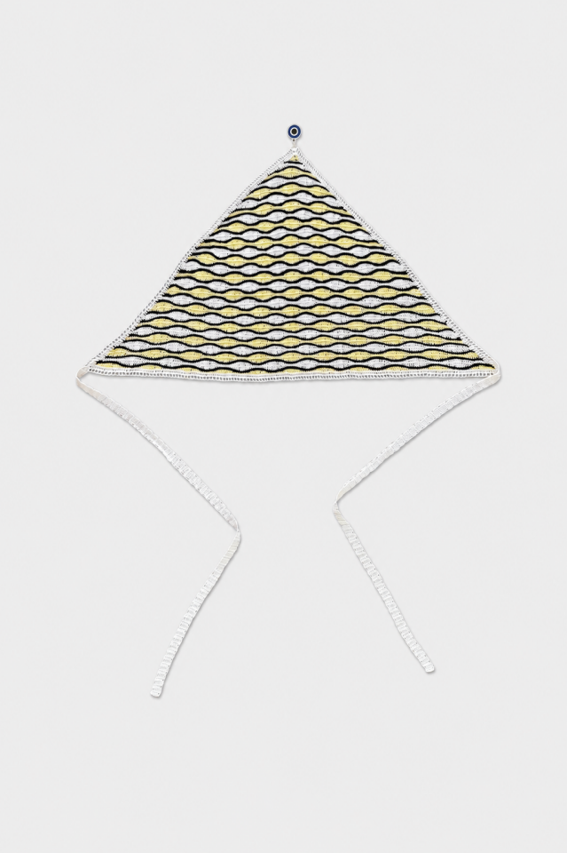 Yellow Black Waves Bandana