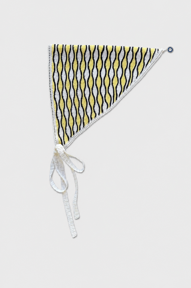 Yellow Black Waves Bandana