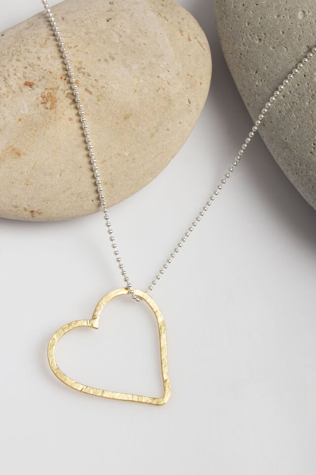İçi Boş Kalp Charm Kolye