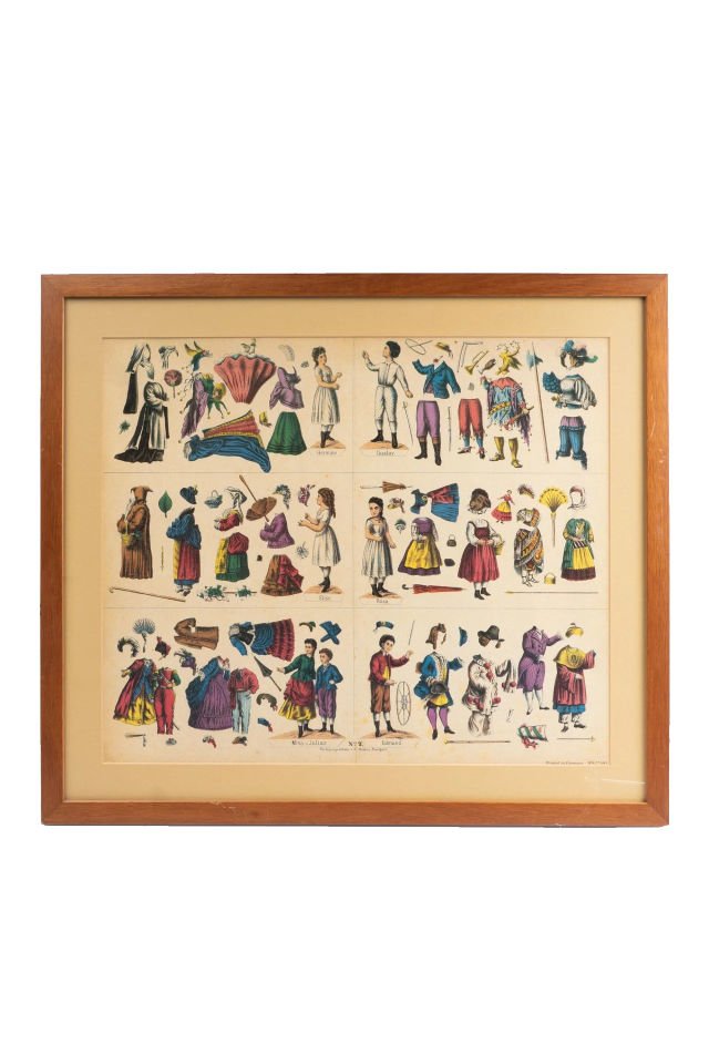 Victorian Giysileri Kağıt Bebek İllüstrasyonları