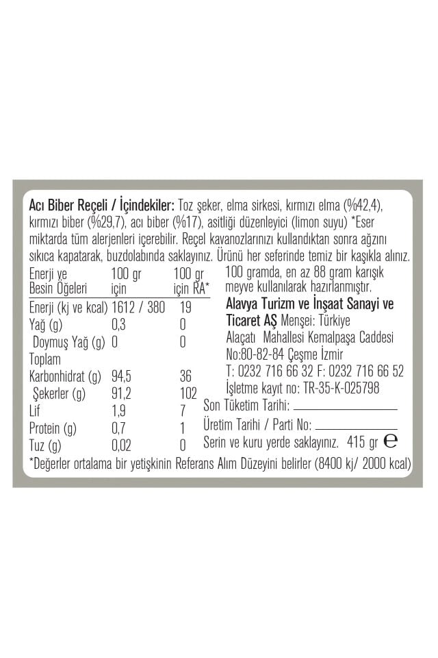 Acı Biber Reçeli