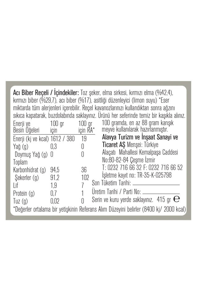 Acı Biber Reçeli