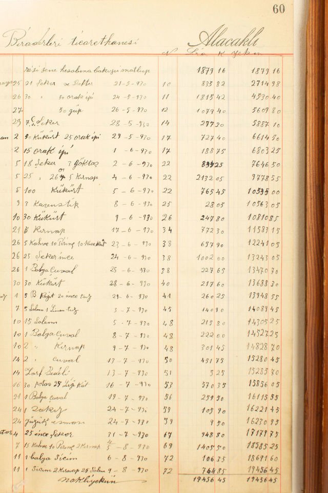 Kasa Defteri Sayfası