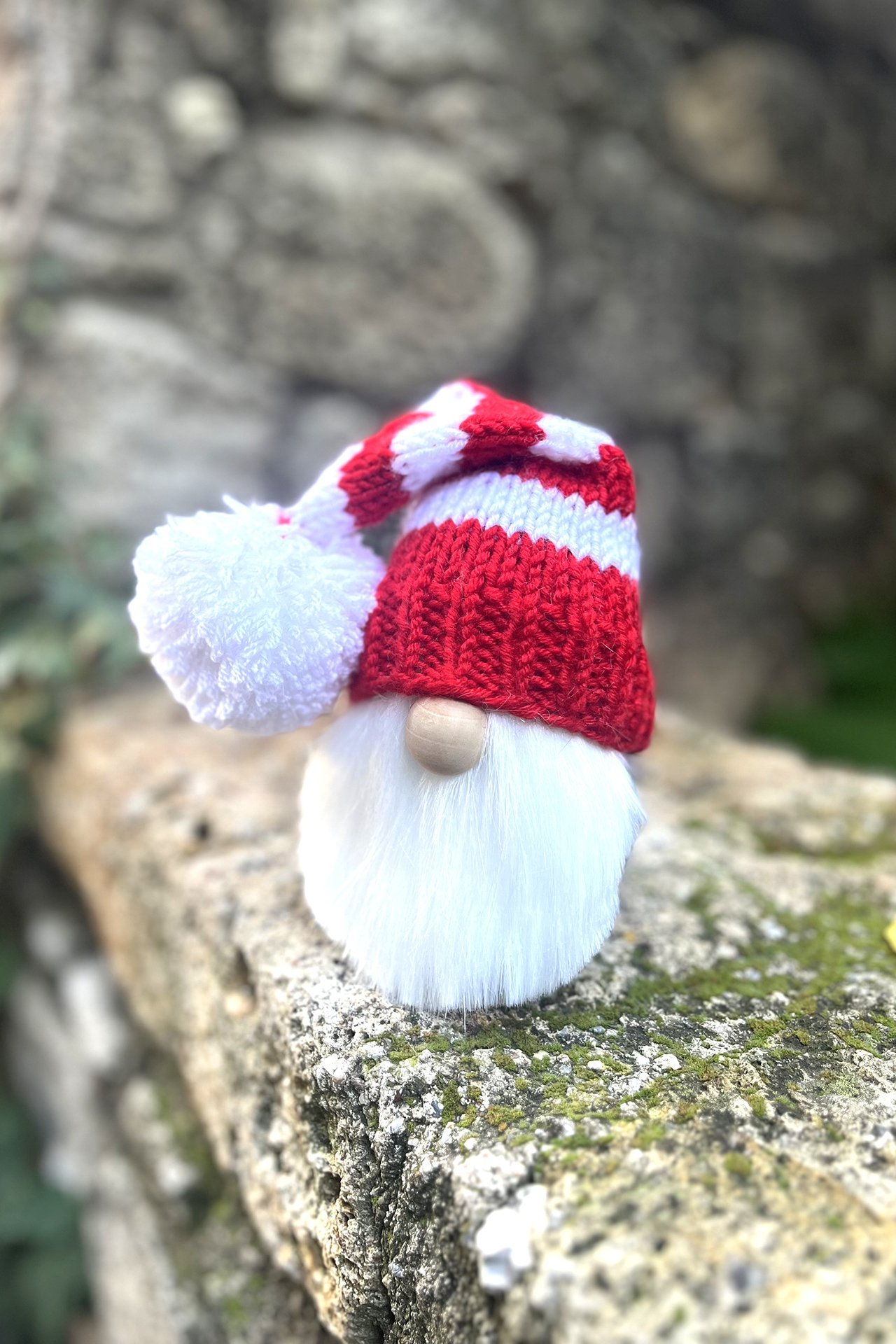 Nordic Yeni Yıl Cücesi Orta Boy Çizgili Şapkalı