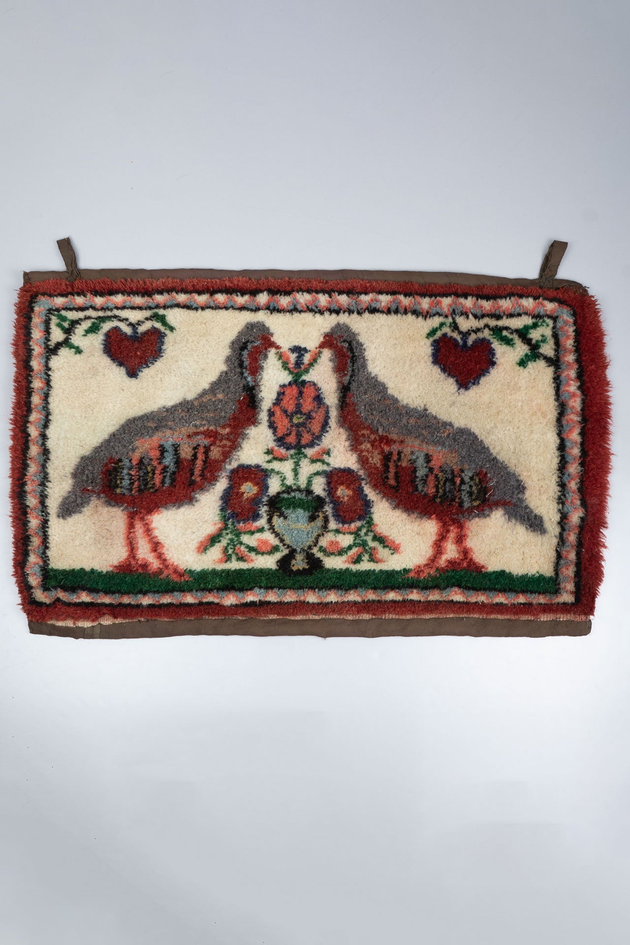 Çift Keklik Isparta Duvar Halısı