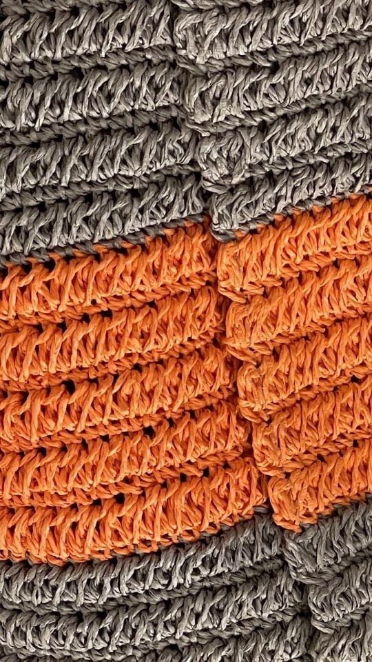 Kağıt İplikten El Örgüsü Clutch 1