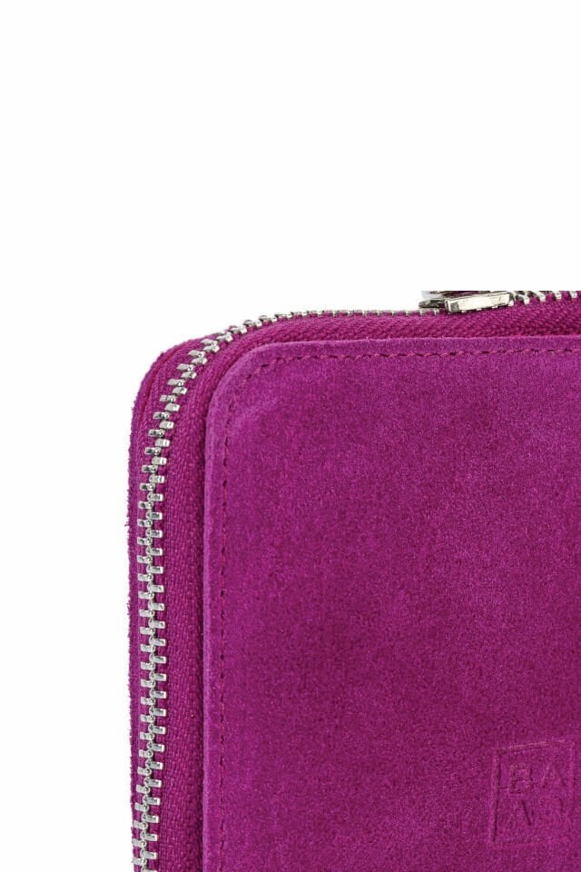 Süet Fuşya Cüzdan