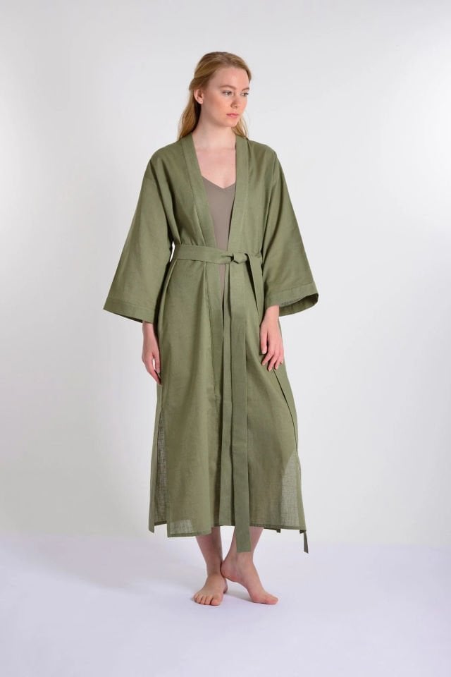 Elephant Linen Kimono