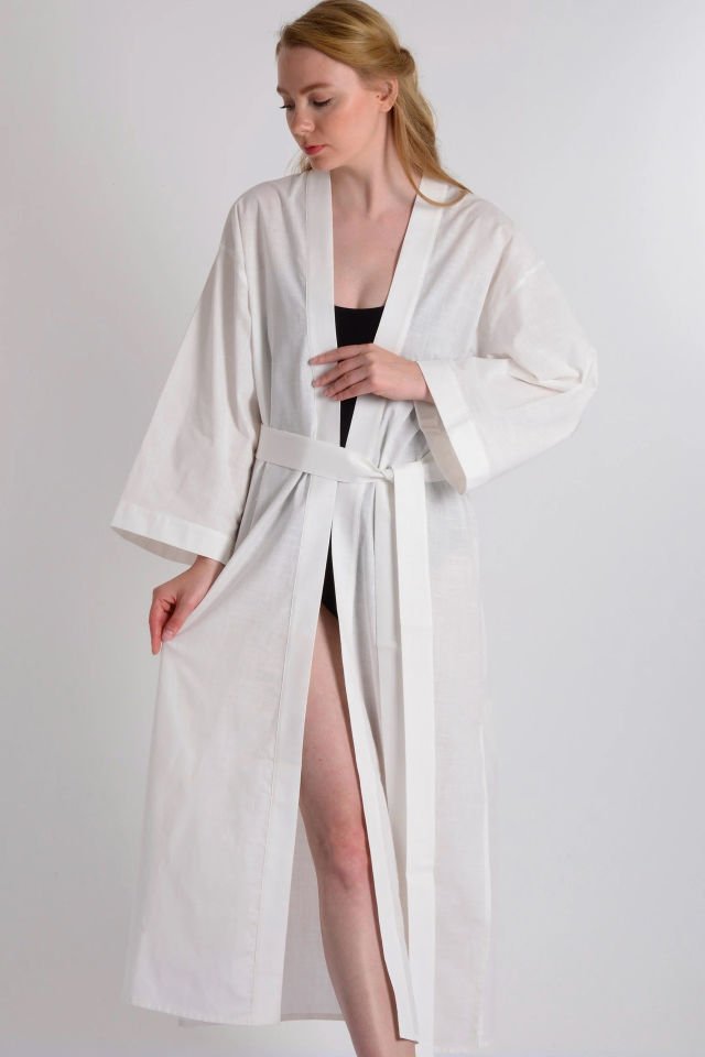 Peony Linen Kimono