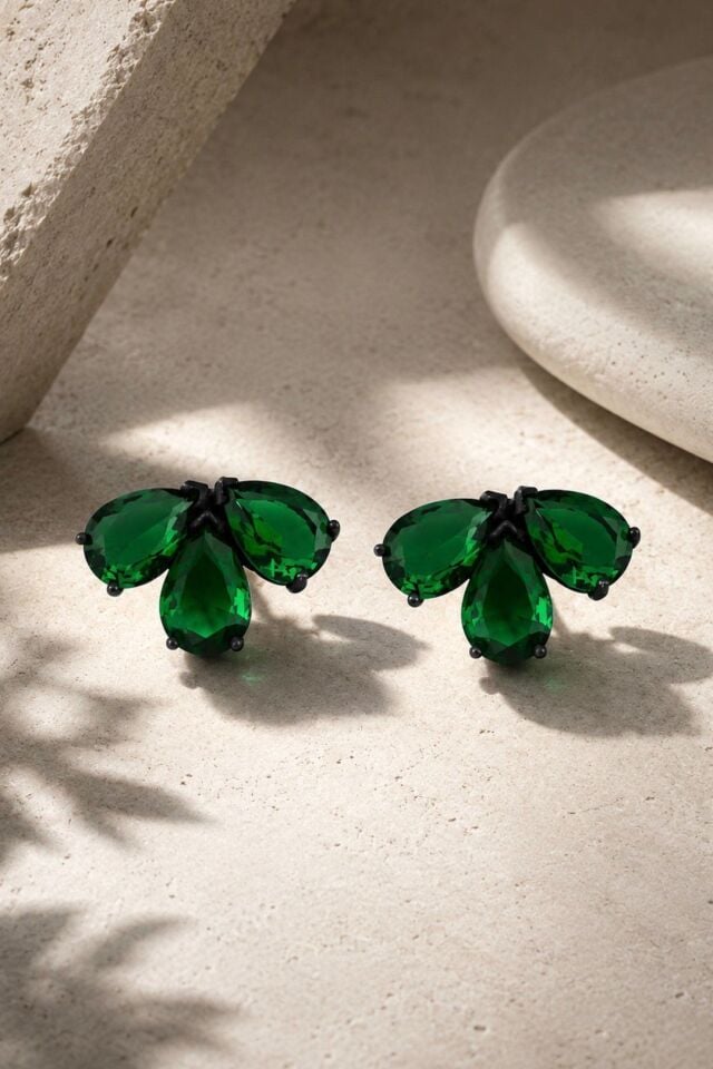 Green Crystal Earring
